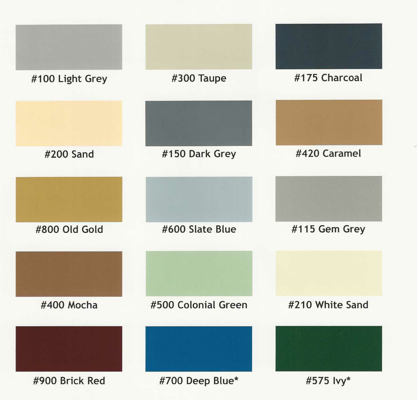 Epoxy.com Color Chart